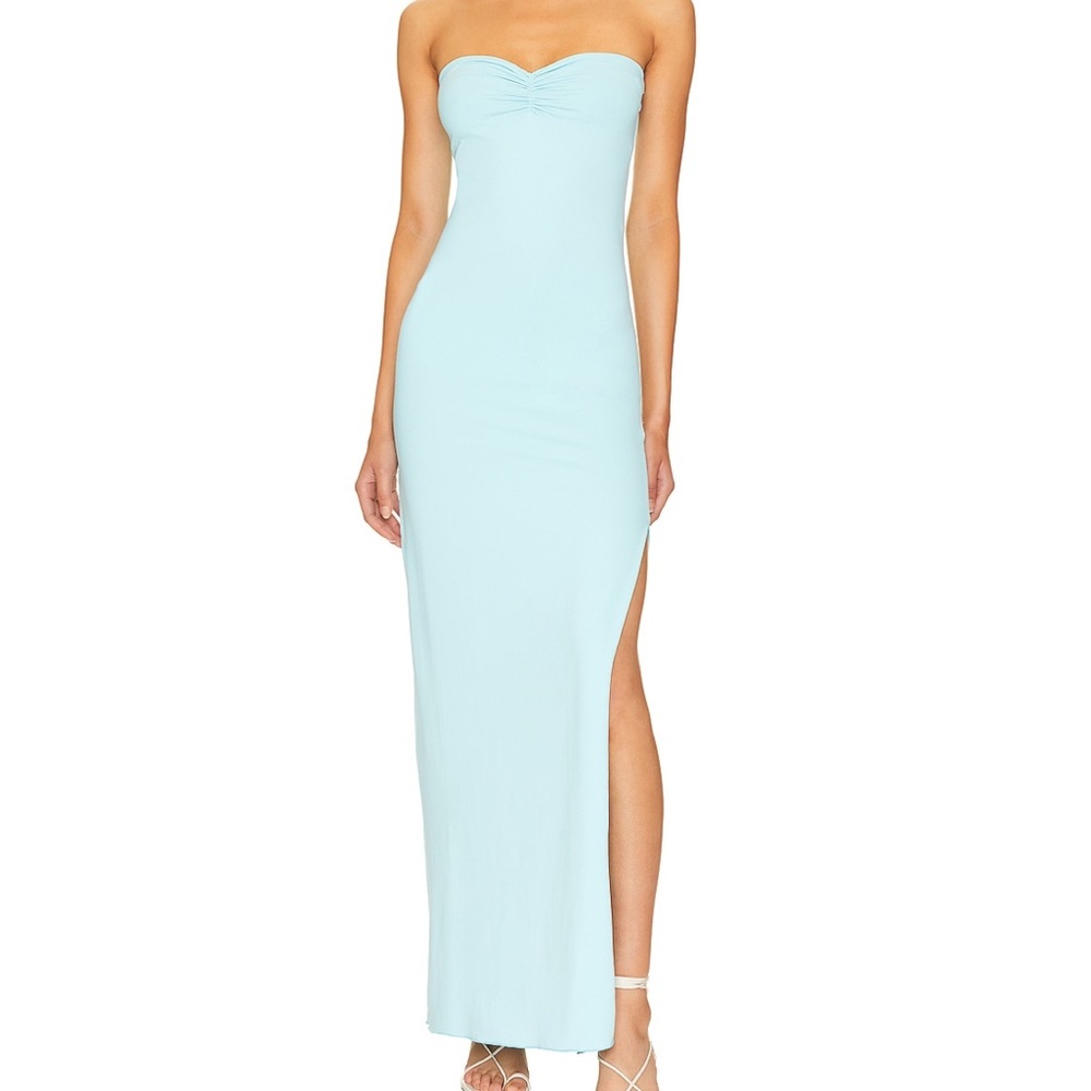 Indah Anabel Maxi Tube Dress in Milu Light Blue